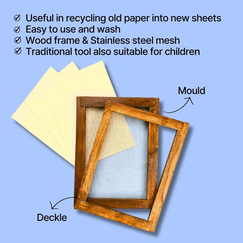 KITSTERS Mould and Deckle Set for Handmade Paper Making | Robust Wooden Frame | Make Recycled Textured Paper | DIY Kit for Art & Craft Enthusiasts - Men and Women | Hobbies - New Crafts - Image 2